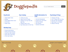 Tablet Screenshot of doggiepedia.com